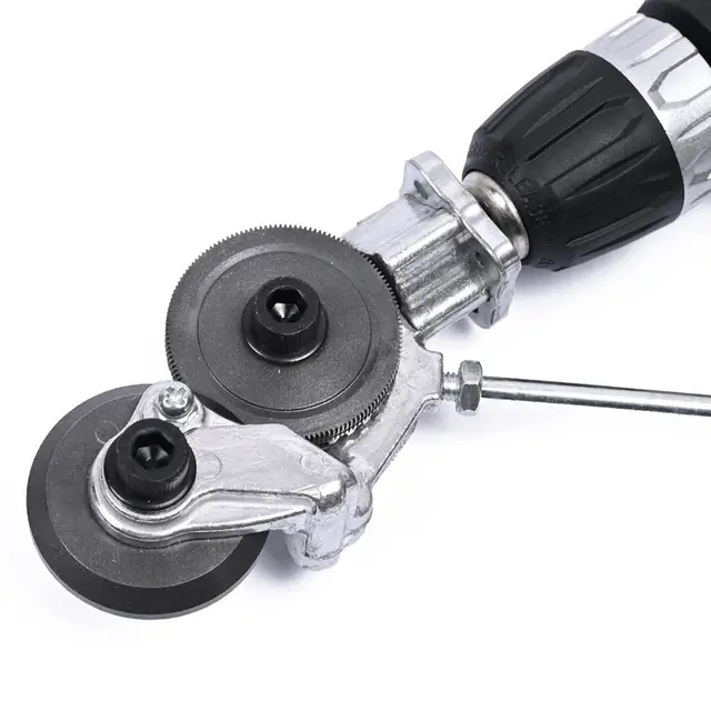 Blechschere Électrique Nibbler, Coupe-tôle pour Visseuse à Batterie Tôle Ondulée Coupeur de Tôle Électrique en Métal, Coupe-tôle pour Couper le Fer, le Fer Blanc, l'Acier, le Cuivre, l'Aluminium
