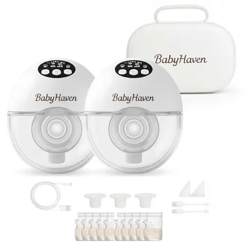 Tire lait Electrique mains libres double sans fil – Kit complet avec sac de rangement inclus – Ultra silencieux, 4 modes, 12 niveaux – Confort 17/19/21/24 mm – 160 ml
