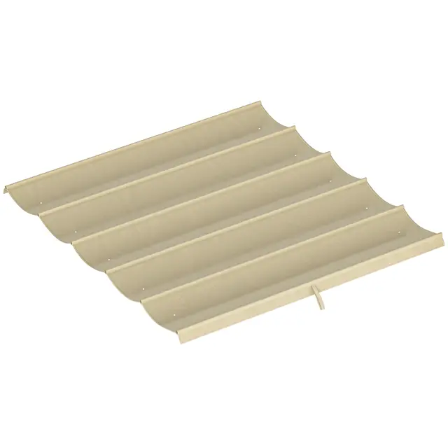 Outsunny Toile de Toit pour pergola tonnelle rétractable de 3 x 3 m - Toile Uniquement 250 x 255 cm Beige