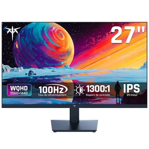 KTC Moniteur 27 Pouces QHD IPS 120 Hz Anti-Lumière Bleue