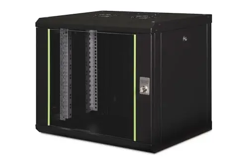 DIGITUS Armoire réseau – rack 19 pouces – 9U – montage mural – profondeur 450 mm – capacité de charge 100 kg – série Unique – noir