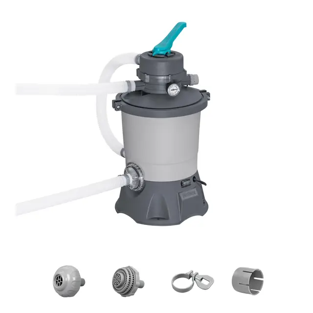 Bestway Pompe de filtration à sable pour piscine hors sol 3 596 L - 30,6 cm x 30,6 cm x 62 cm - Gris/Vert