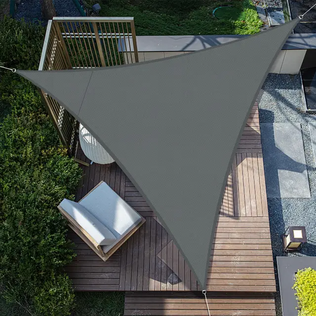 SUNNY GUARD Voile d'ombrage Triangulaire 3x3x3m Imperméable Toile Ombrage UV Protection pour Patio Jardin, Terrasse, Extérieur, Balcon,Gris Anthracite