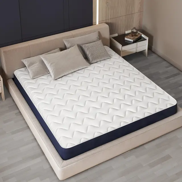 The White Stone Matelas 140 x 190 en Waterfoam Hypoallergénique | Hauteur 10 cm | Rembourrage en ouate et revêtement en Tissu 3D Respirant, Anti-acarien et antifongique | Fabriqué en Italie