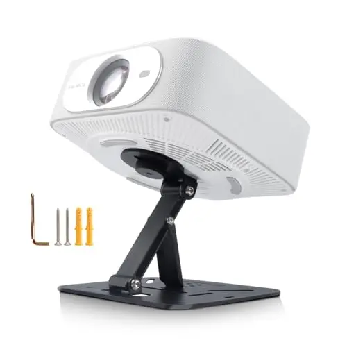 Salange Support de Videoprojecteur Projecteur Retroprojecteur sur Pied Table, Multi Angle Support Mural de Plafond Rotation à 360°, Compatible avec Les Projecteurs avec Filetage 1/4",Noir