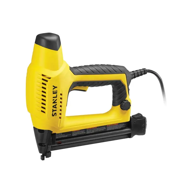 Stanley 6-Tre650 Cloueur Électrique Facile À Charger - mécanisme Antiblocage - Réglage de Puissance - Poignée Ergonomique et Tête Douce - Gâchette de Sécurité - pour 5 Tailles de Clous Multicolore