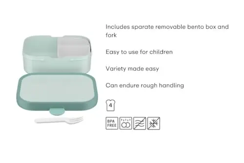 Mepal - Boîte à Déjeuner Campus - Lunch Box Bento Little Dutch - Boite Repas avec Compartiment Bento - Fermeture à Clip - Sans BPA et Compatible au Lave-Vaisselle - 750 ml - Little Farm