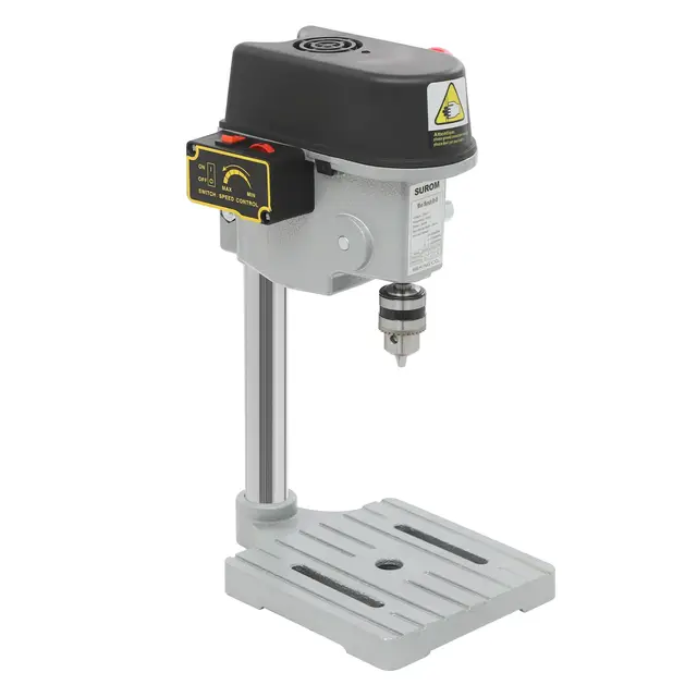 Perceuse sur pied 340 W - 3 vitesses réglables (8000/11000/16000 tr/min), perceuse à colonne pour plaque en plastique, plaque en aluminium, plaque composite
