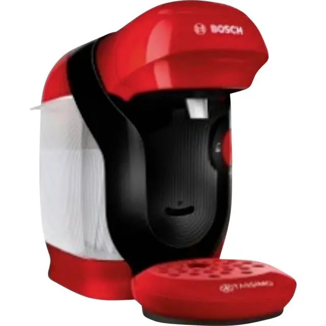 Bosch Machine à café multi-boissons Tassimo Style friendly, TAS113E, plus de 70 boissons chaudes, OneTouch, cafétière à dosettes, compacte, Intellibrew, rouge
