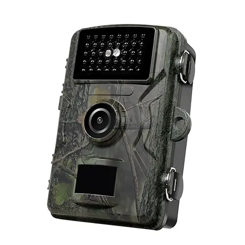 Caméra de Chasse avec Vision Nocturne, déclencheur de Chaleur et de Mouvement, résolution Full HD 1080p (1920 x 1080 (16:9)@30 fps), Protection IP66, Champ de détection Infrarouge Grand Angle de 90°