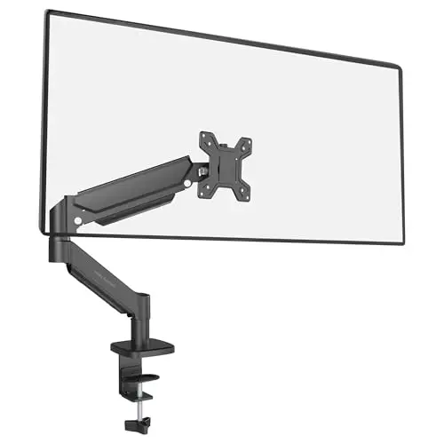 Mars Gaming MARM-PRO1, Support de Moniteur avec Ressort à Gaz pour Écrans jusqu'à 32”, Mouvement Articulé 360° et Réglable en Hauteur, Compatible avec VESA 75x75 et 100x100, Noir