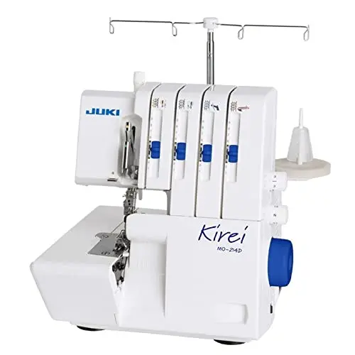 JUKI MO-214D Kirei 4 Faden Overlock Machine à surjeteuse et à Coudre avec surmatelas Haute résistance pour Tissus Aller Art