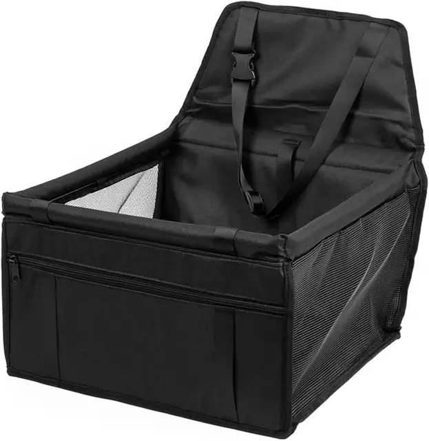 Gvolatee Sac de Transport Chien et Chat avec Rehausseur, Ceinture de Siège de Voiture de Sac de Voiture d'animal Familier Respirant pour l'animal Chat de Chien.