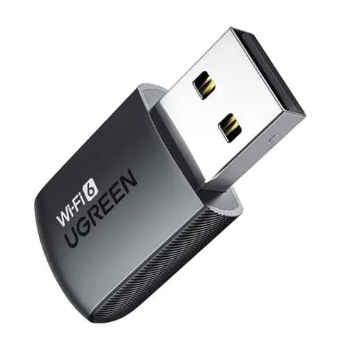 UGREEN Clé WiFi 6 AX900 Adaptateur USB sans Fil Entrée de Gamme Double Bande 5GHz 2.4GHz Soft AP Mode MU MIMO Cryptage WPA2 PSK Dongle Réseau Pilote Intégré Compatible avec Windows 11 10