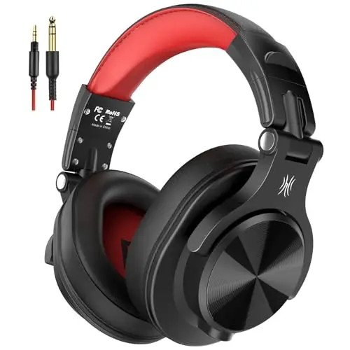 OneOdio Casque Audio Filaire, Fusion A71 Confort Léger Pliable Casque Piano avec Share-Port, Hi-Res Qualité du Son, 3,5 & 6,35 Jack, Headphone pour Monitor Phone PC Guitare Studio Contrôleur AMP DJ