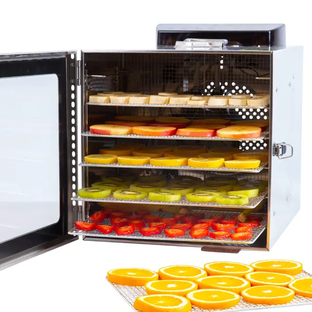 Vita5 Model S Deshydrateur Alimentaire avec 6 Plateaux - Déshydrateur avec Minuterie 24h et Température 30-90 °C - Deshydrateur Viande, Fruits, Champignons - 400W Déshydrateur Alimentaire Inox