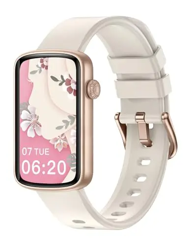 Montre Connectée Femme Petite Taille Bracelet Connecté Femme Bluetooth 5.4 AMOLED 1,47", 30 Jours d'Autonomie en Veille, Podomètre, Cardiofréquencemètre, Sommeil, SpO2, Étanche 5ATM, Pour Android iOS