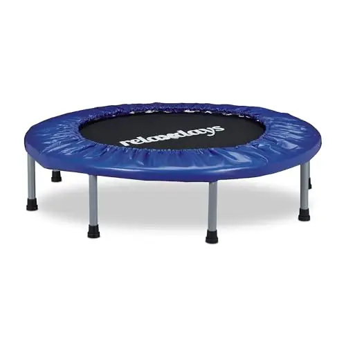 Relaxdays Trampoline d'intérieur Ø95 cm, Mini Trampoline Pliable jusqu'à 100 kg, Sport & Gymnastique, Choix de Couleurs