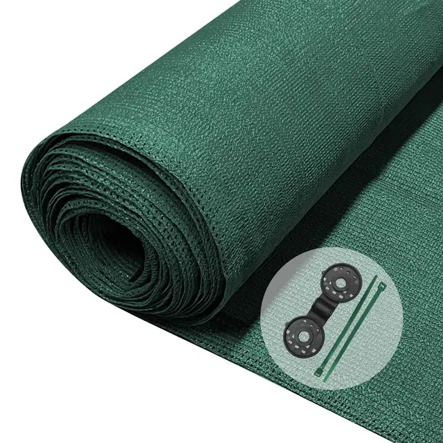 vounot® Brise Vue Occultant en HDPE 150g/m² avec Attaches et Clips de Fixation Protection Rayons UV Résistant aux Déchirures et au Vent Protection pour Jardin Balcon 1.5x10m Vert