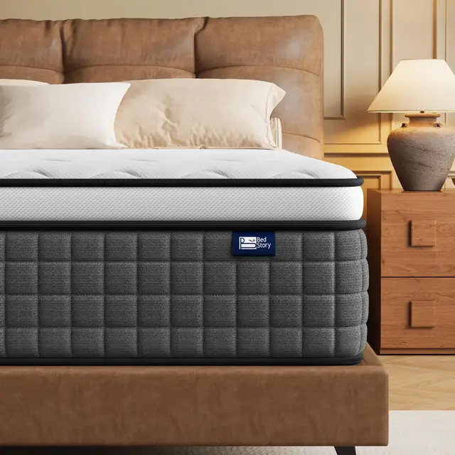 BedStory - Matelas 140x190-30 cm - Matelas Ressorts Ensachs - Confort Ferme - Mousse de Confort Double - Isolation des Mouvements - Matelas 2 Places - Soutien Lombaire - Durable & Respirant