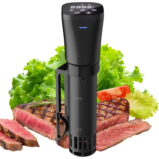 Cuiseur Sous Vide Thermoplongeur Cuisson Sous Vide avec Fonction de Réservation 1000W Calculateur d'Immersion Cuisinière Thermostat Réglable pour un Contrôle Précis de la Température