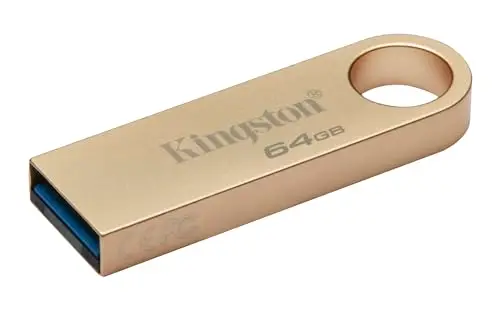 Kingston DataTraveler SE9 Gen 3 - 64Go 220MB/s - Métal - Clé USB 3.2 Gen 1 - Dorée