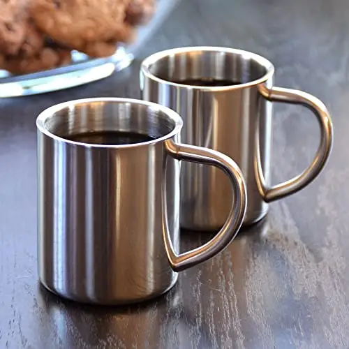 Lots de 2 Tasses à café Thermos en Acier Inoxydable