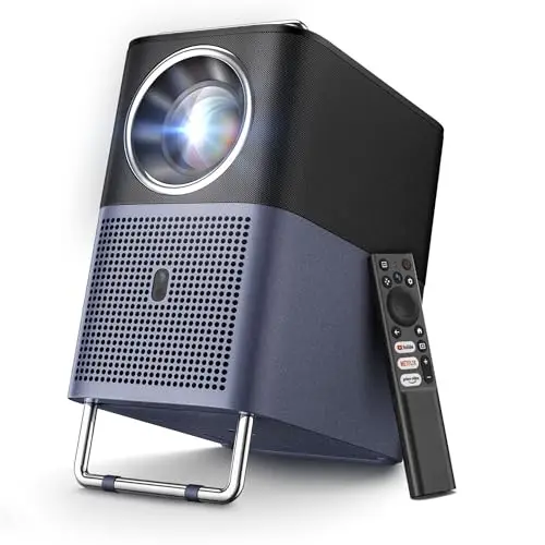 TCL A1s Vidéoprojecteur 4K Supporté, Projecteur Home Cinéma Natif 1080P, 600 ISO Lumens, Smart Google TV Intégrée, Auto Focus & Keystone, WiFi 5G, Bluetooth 5.1