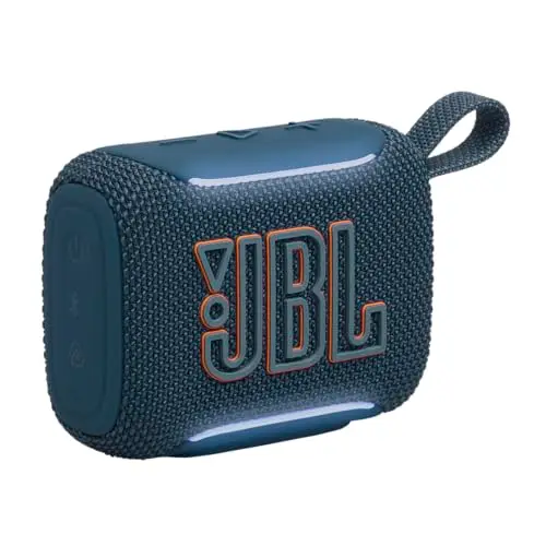 JBL GO 5 Enceinte Bluetooth Ultra‑Portable avec JBL Pro Sound Puissant et Basses percutantes, appairage AirTouch, Conception étanche, 10 Heures d’autonomie, Bleu