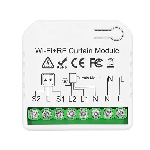 DieseRC Module de contrôleur de volet roulant intelligent sans fil AC 230 V 220 V, contrôleur WIFI Tuya APP compatible avec le contrôle de l'application Alexa/Google Home et les commutateurs manuels
