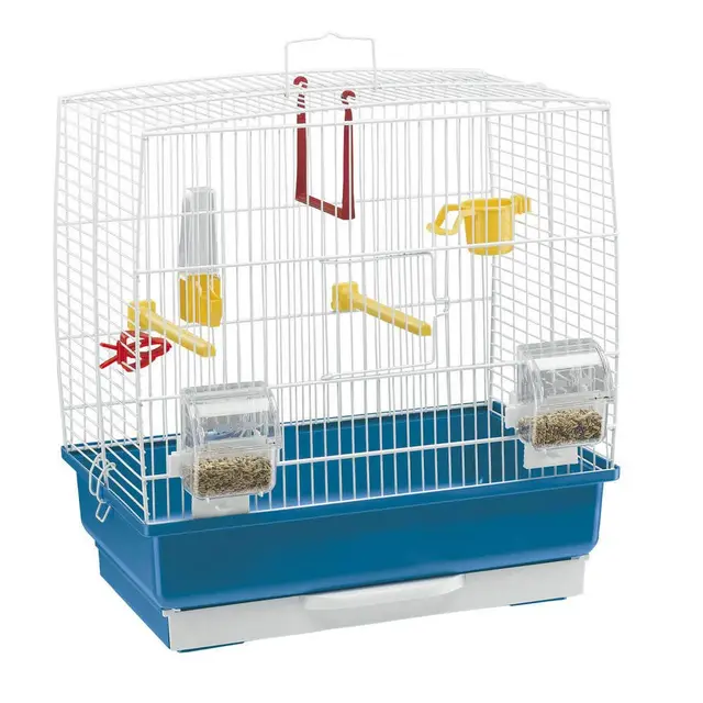 Ferplast Cage à Oiseaux Rekord 2 Cage pour Canaris, Perruches Ondulées, Accessoires Inclus, 39 x 25 x h 41 cm.