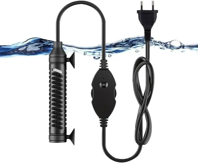 GERUI Réchauffeur d'aquarium 35 W/50 W (1 L-20 L) avec régulateur de température pour réservoirs de Poissons et d'aquarium avec Protection Contre la surchauffe (50 W)