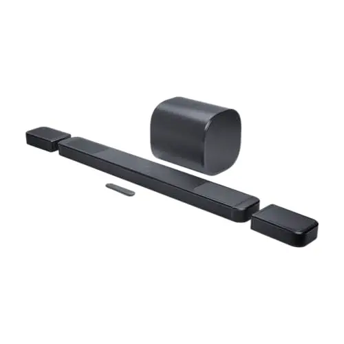 JBL Bar 1300 MK2, Barre de Son Bluetooth 11.1.4 canaux pour TV avec Enceintes détachables, Caisson de Basses de 25,4 cm, Dolby Atmos, DTS:X, HDMI eARC, Wi-FI, PureVoice 2.0 et MultiBeam 3.0, Noir