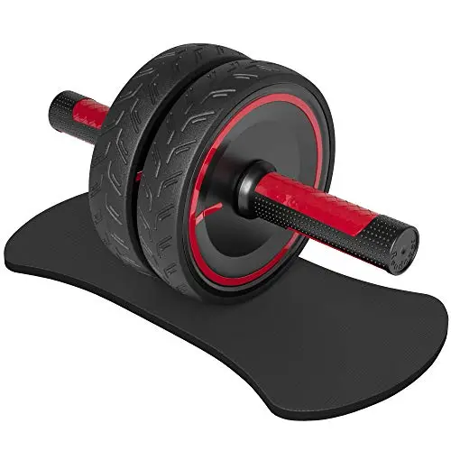 Roue Abdominale-Ab Roller Wheel-Roulette Abdominaux-Rouleau Abdo, Abdos Musculation Appareil de Sport Fitness pour Exercices Abdominaux pour la Maison, la Salle de Sport, Le Fitness(Tapis Rembourré)