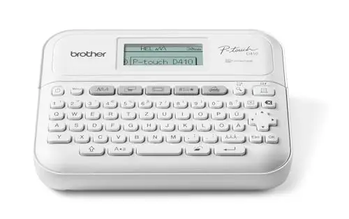 Brother PT-D410 Étiqueteuse pour Le Bureau à Domicile et Le Bureau (pour Rubans TZE de 3, 5 à 18 mm de Large, jusqu'à 20 mm/Sec. Vitesse d'impression)