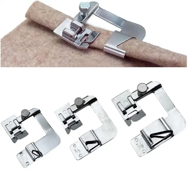 DeBizz Lot de 3 pieds presseurs pour machine à coudre - Pour machine à coudre - Pour la maison - Compatibles avec Brother, Singer (3/8, 5/8,7/8")