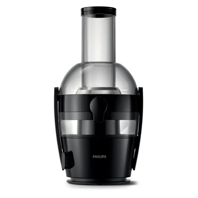 Philips Centrifugeuse Série 3000 - Extracteur de Jus avec cheminée XL 75mm, Technologie QuickClean, Capacité 2 L, Puissance 800W, Facile à assembler et rincer, Jus lisse sans pulpe, noir (HR1856/70)