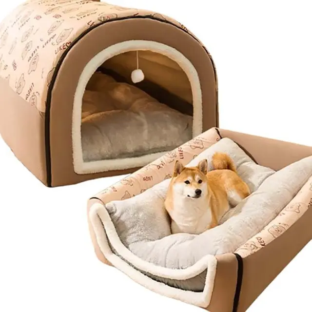 Generic Lit pour Chien et Niche 2 en 1