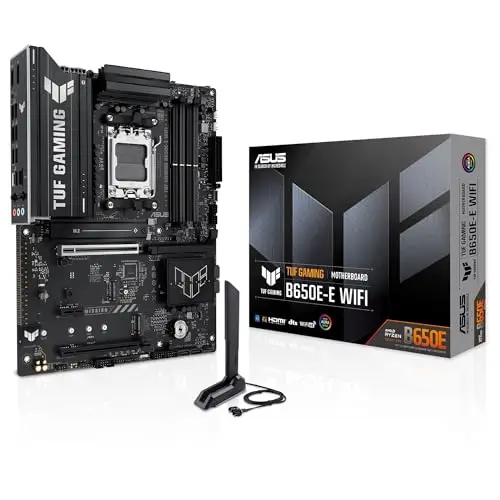 ASUS TUF Gaming B650E-E Carte mère WiFi AMD AM5 (ATX, Ryzen 9000, mémoire DDR5, PCIe 5.0, WiFi 6E, PCIe Q-Release, Aura Sync)