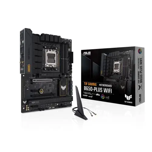 ASUS TUF Gaming B650-PLUS WiFi AMD B650 AM5 Ryzen™ Desktop 9000 8000 et 7000 ATX, 14 Niveaux d'alimentation, PCIe® 5.0 M.2, mémoire DDR5, WiFi 6 et Ethernet 2,5 Go, Prise en Charge USB 4® Aura Sync