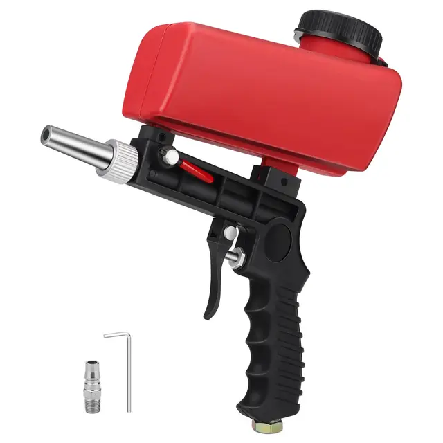 Sableuse Pneumatiques Portable Ordinateur de Poche Pistolet de sablage Pistolet Sablage Sableuse Professionnel pour Rouille Peinture Huile