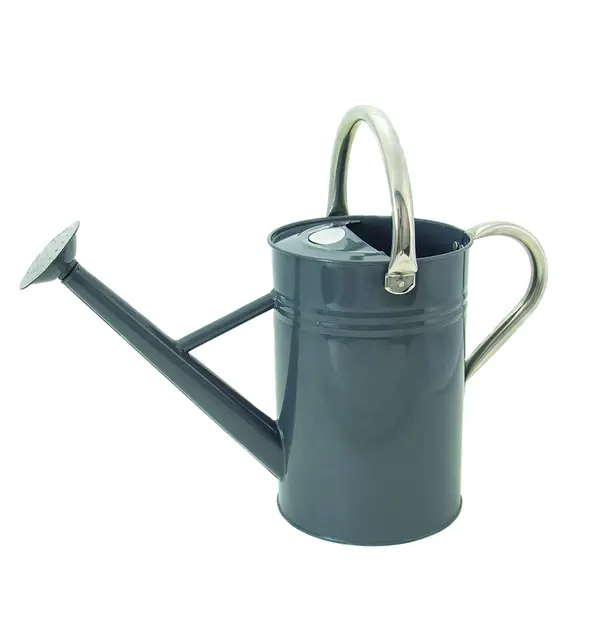 Kent & Stowe Arrosoir Vintage de 4,5 litres Gris Pierre - Verseuse en Acier galvanisé pour l'arrosage Quotidien - Pichet de Style Anglais Classique avec 2 poignées