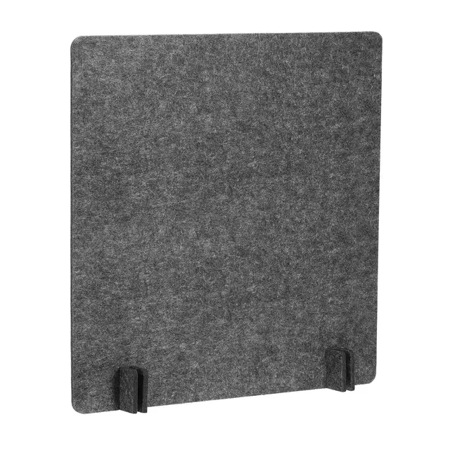 PATIKIL Séparateurs de Bureau 60 x 60 cm, 1 Pack Panneau de confidentialité autoportant, Panneau Acoustique réducteur de Bruit avec 4 Pieds de Support pour Bureau, Gris foncé Style B