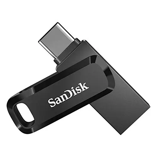 SanDisk 256 Go Ultra Dual Drive Go, Clé USB Type-C avec connecteurs USB Type-C et USB Type-A réversibles, jusqu'à 400 Mo/s, pour Smartphones, tablettes, Mac et PC, Noire