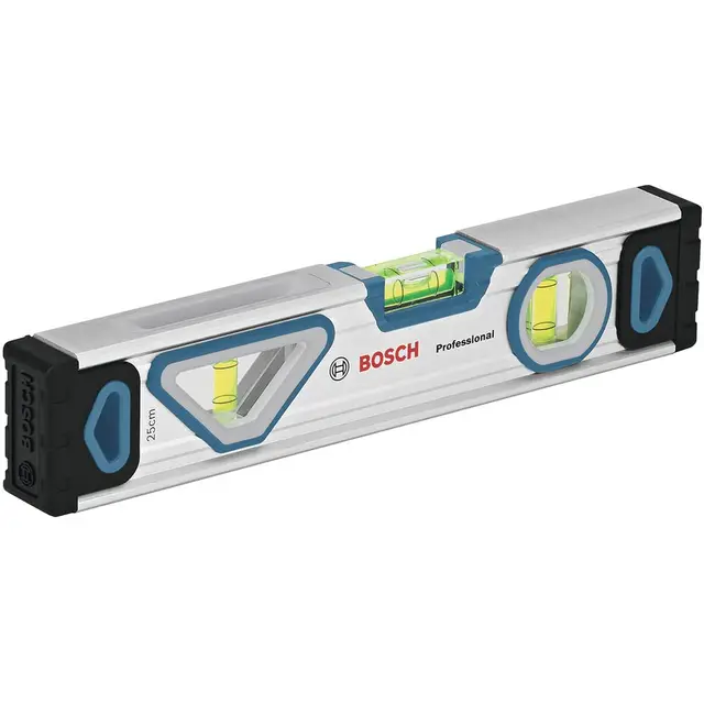 Bosch Professional niveau à bulle de 25 cm aimanté (lisible dans toutes les positions, corps en aluminium, embouts robustes) - Set Amazon Exclusive