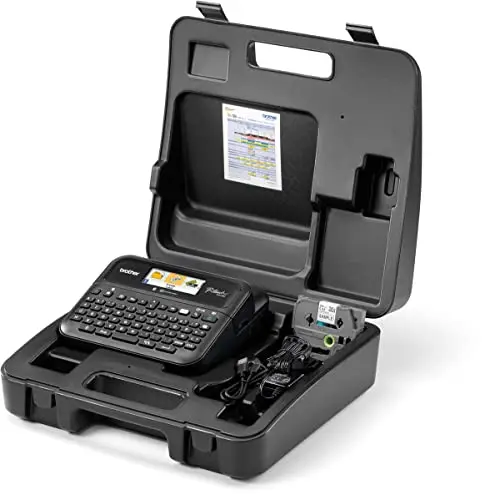 BROTHER P-TOUCH PT D610BTVP Etiqueteuse | Clavier Azerty, écran LCD | Connexion Bluetooth |Rubans jusqu'à 24 mm de large| Avec Malette de Transport et Adaptateur Secteur