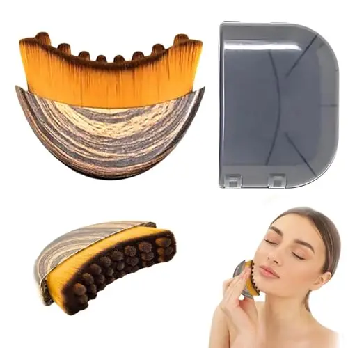 Brosse de Contour pour le Visage, Brosse à Sec pour le Visage, Massager de Drainage Visages, s'applique au visages, à la sculpture du menton et de la mâchoire
