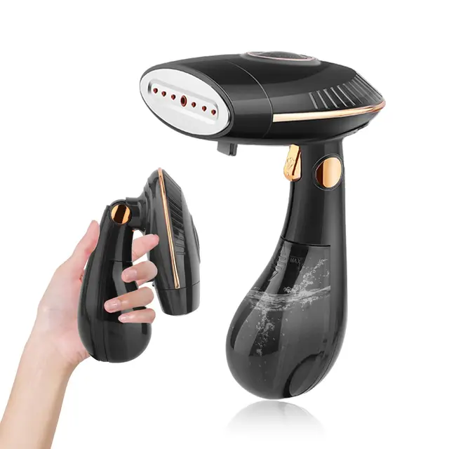 Defroisseur a main, Defroisseur Vetement 1500W, défroisseur vertical, capacité 168ml, steamer portable, repassage vertical, chauffe rapide 30s, vapeur 25g/min, pliable, maison & voyage (Noir)