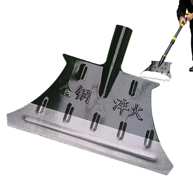 Schneeschaufel - 33,8 Zentimeter Flache Outdoor Hacke,Schaufel für den Winter - für Zufahrtsweg Fußweg Reinigung Von Außenbereichen Fußboden Entfernung Von Gras Rasenkantenpflege