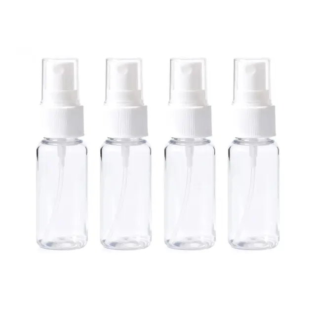Flacon Pulvérisateur 4x20ml Petit Flacon Pulvérisateur Flacons Vaporisateurs Transparents Set de Flacons de voyage Portables Pulvérisateurs Cosmétiques pour parfums huiles alcool etc (4 X 20ml)